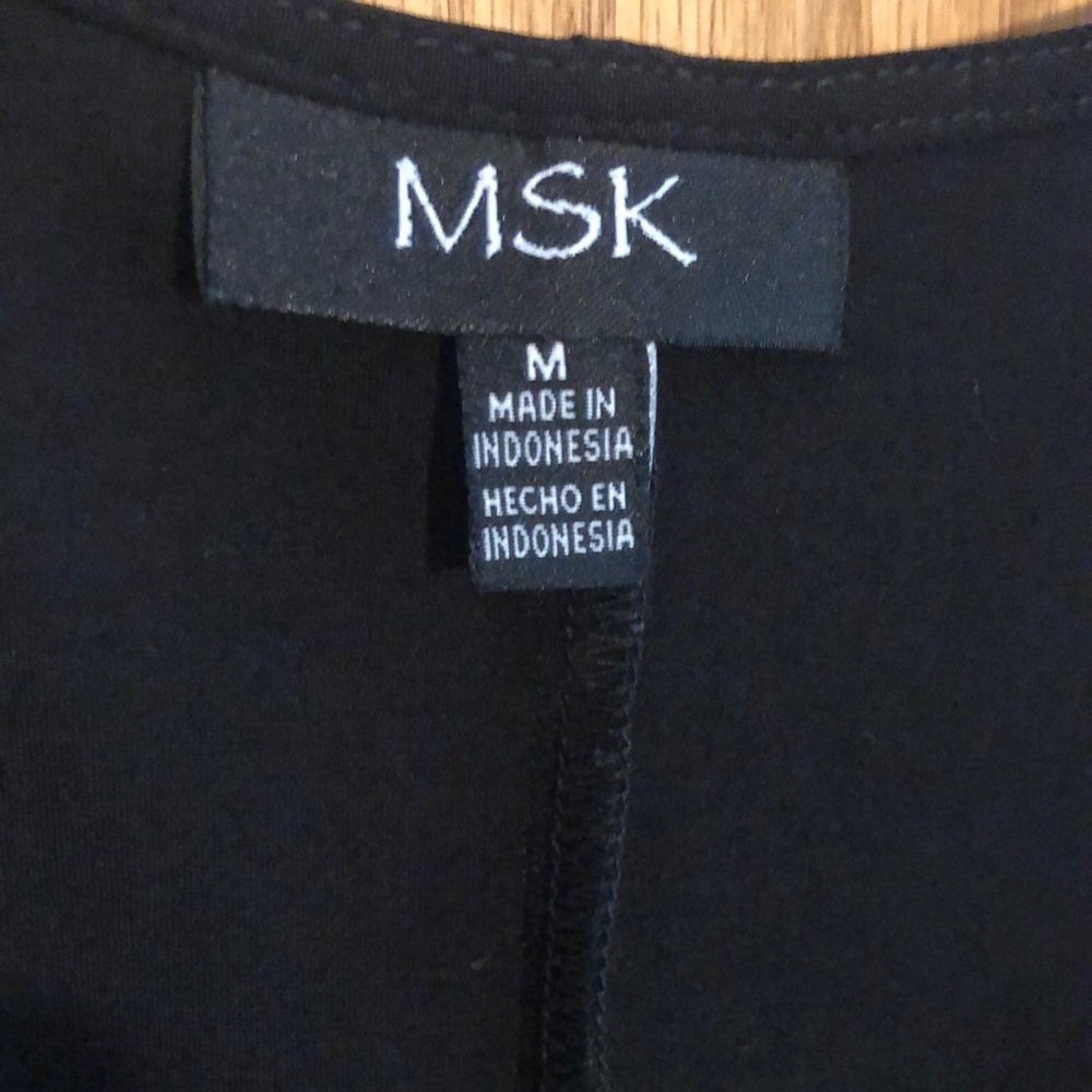 MSK Black Dress Cold Shoulder size medium - Picture 2 of 9